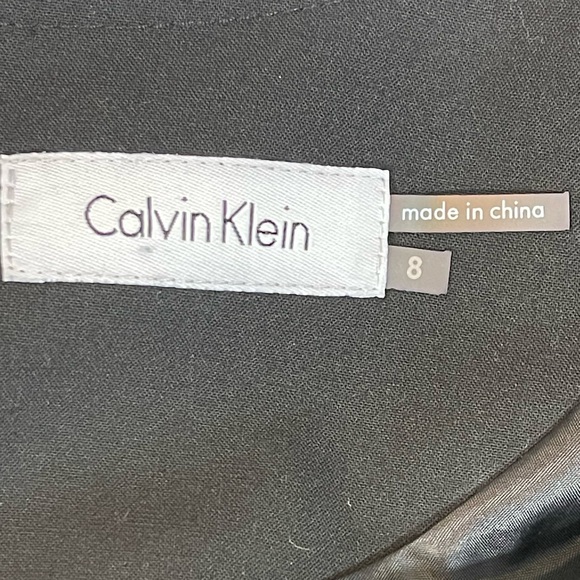 Calvin Klein Black Sleeveless Dress with Gold Chain Accent - Picture 9 of 11